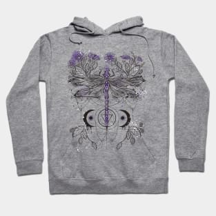 Purple dragonfly Hoodie